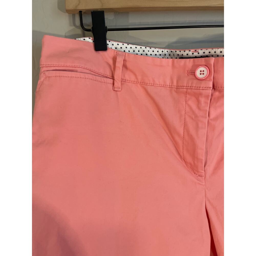 Talbots Women's Pink/Coral Perfect Crop pants with button detail - 14 Petite - Picture 3 of 5